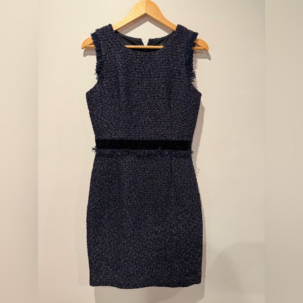 J Crew Tweed Constellation Sparkle Shift Dress Size 16